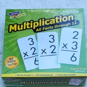 Multiplication Flash Cards - Green